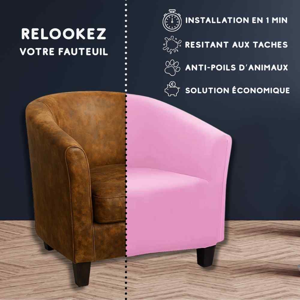 Installation de la Housse pour Fauteuil Cabriolet rose