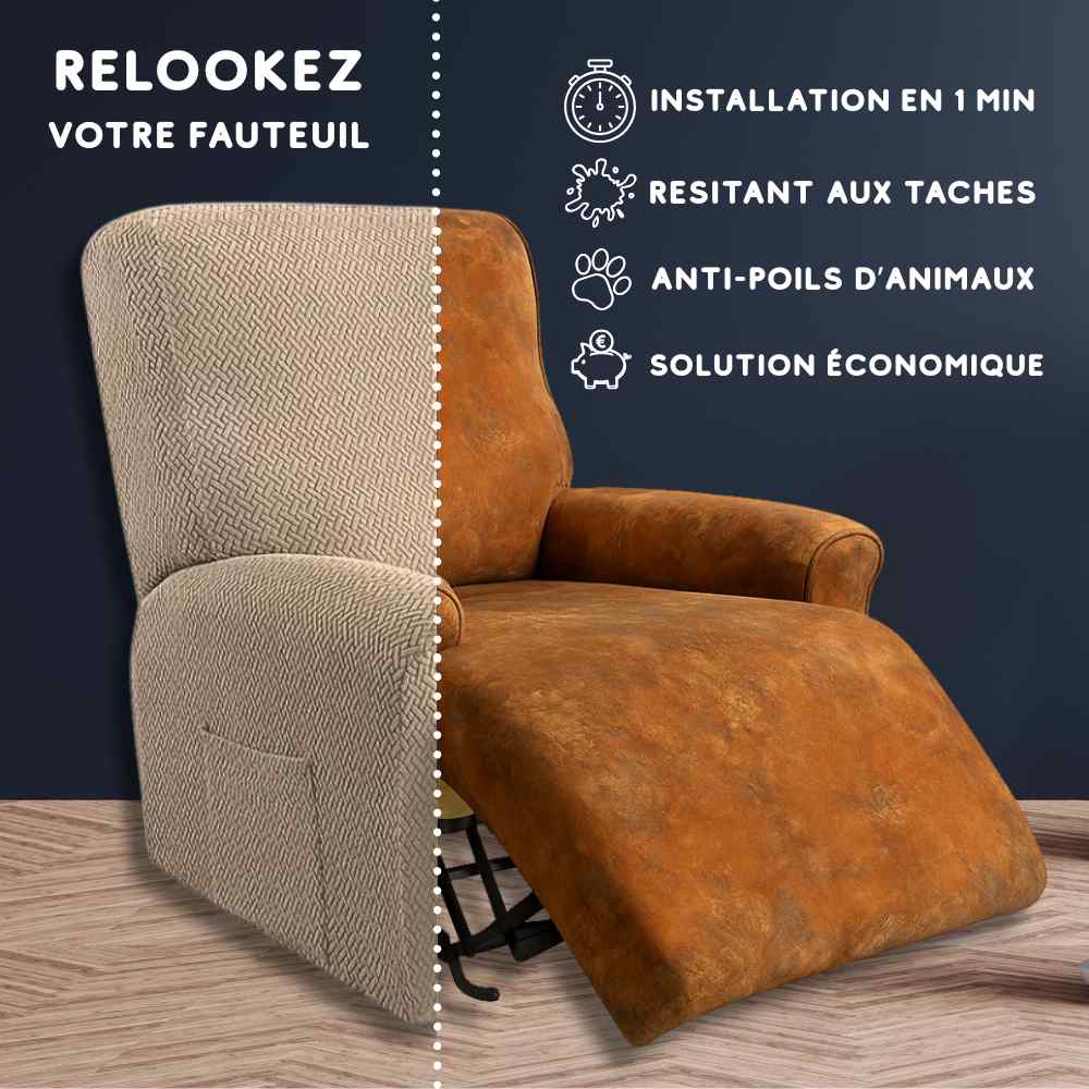 Installation de la Housse Fauteuil Relax beige