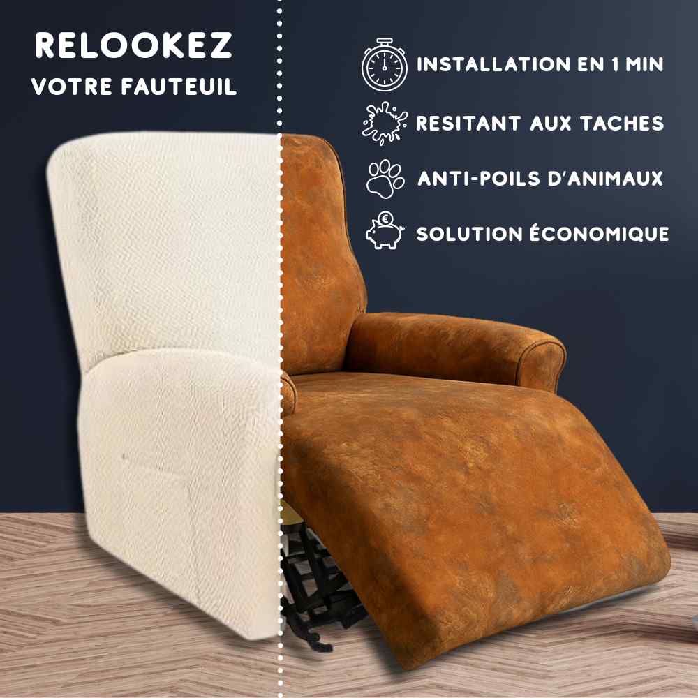 Installation de la Housse Fauteuil Relax crème