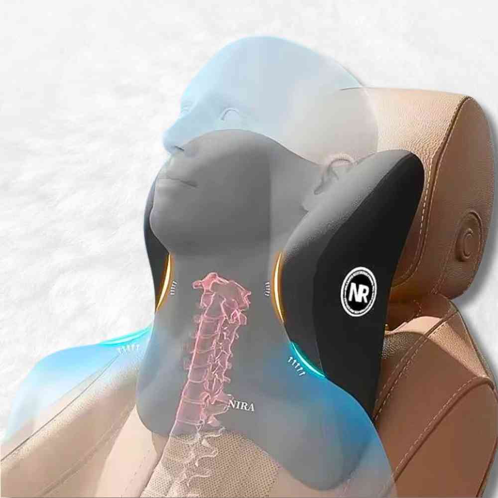 Coussin Appui Tête Voiture gris pour les cervicales