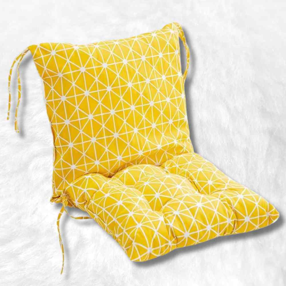 Coussin de Chaise avec Dossier jaune