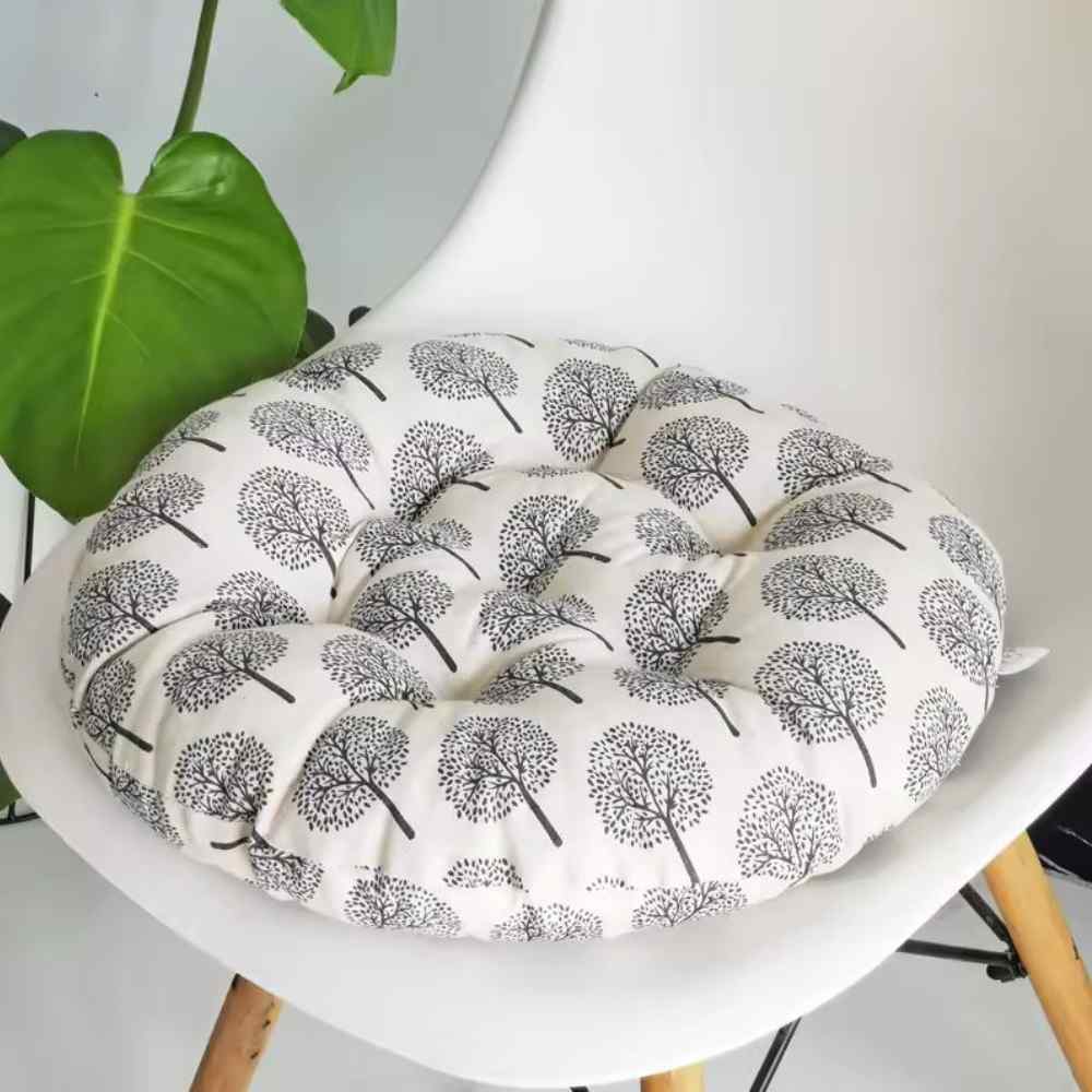 Coussin de Chaise Rond arbre blanc à la maison