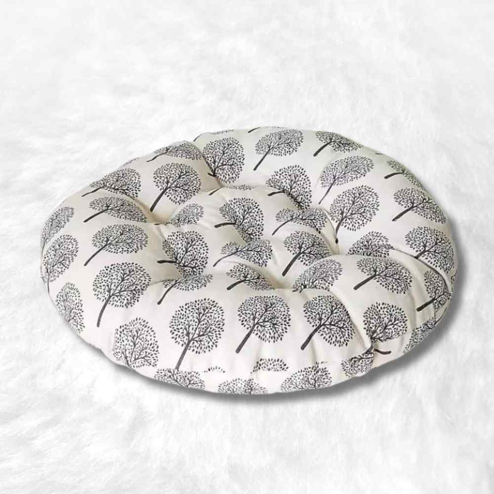 Coussin de Chaise Rond arbre blanc