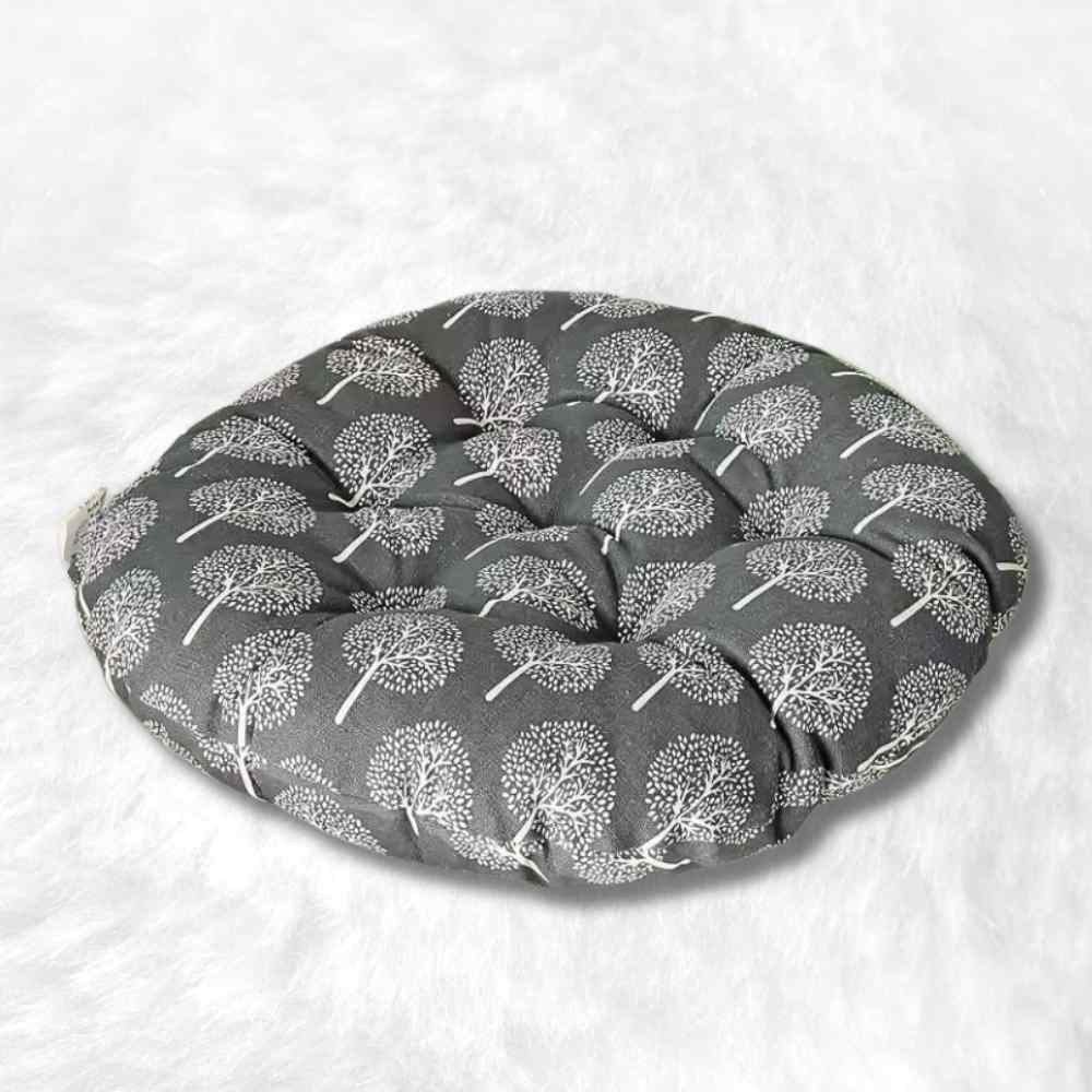 Coussin de Chaise Rond Arbre gris