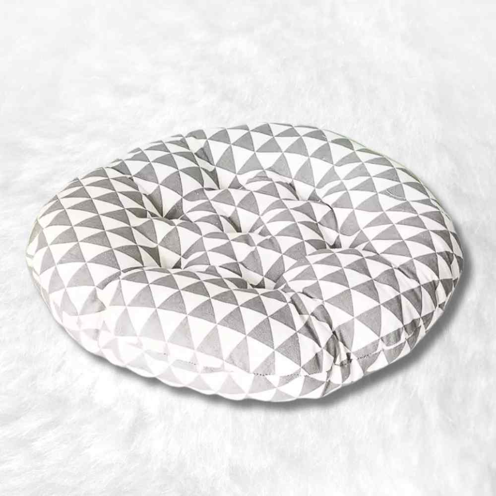 Coussin de Chaise Rond gris blanc