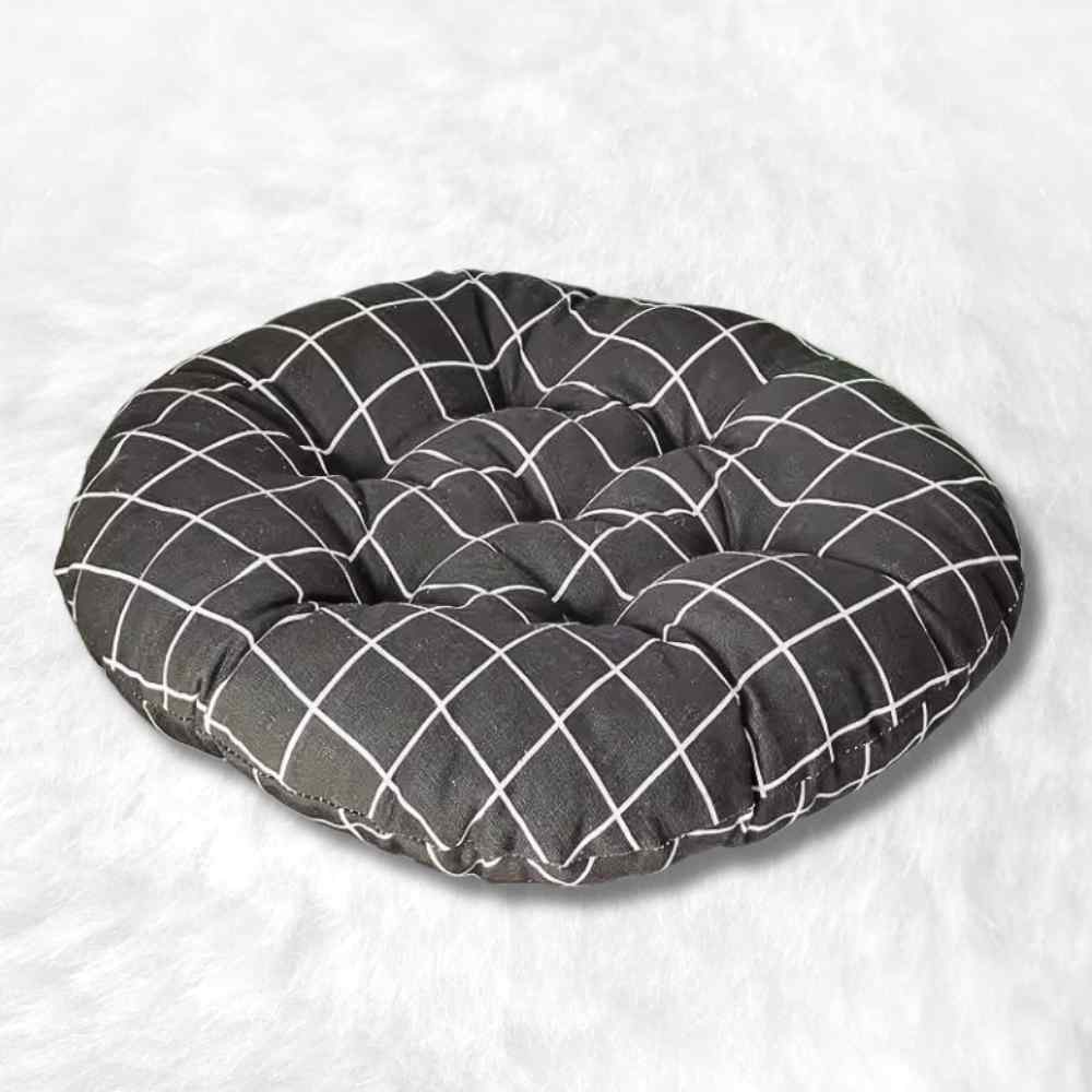 Coussin de Chaise Rond noir