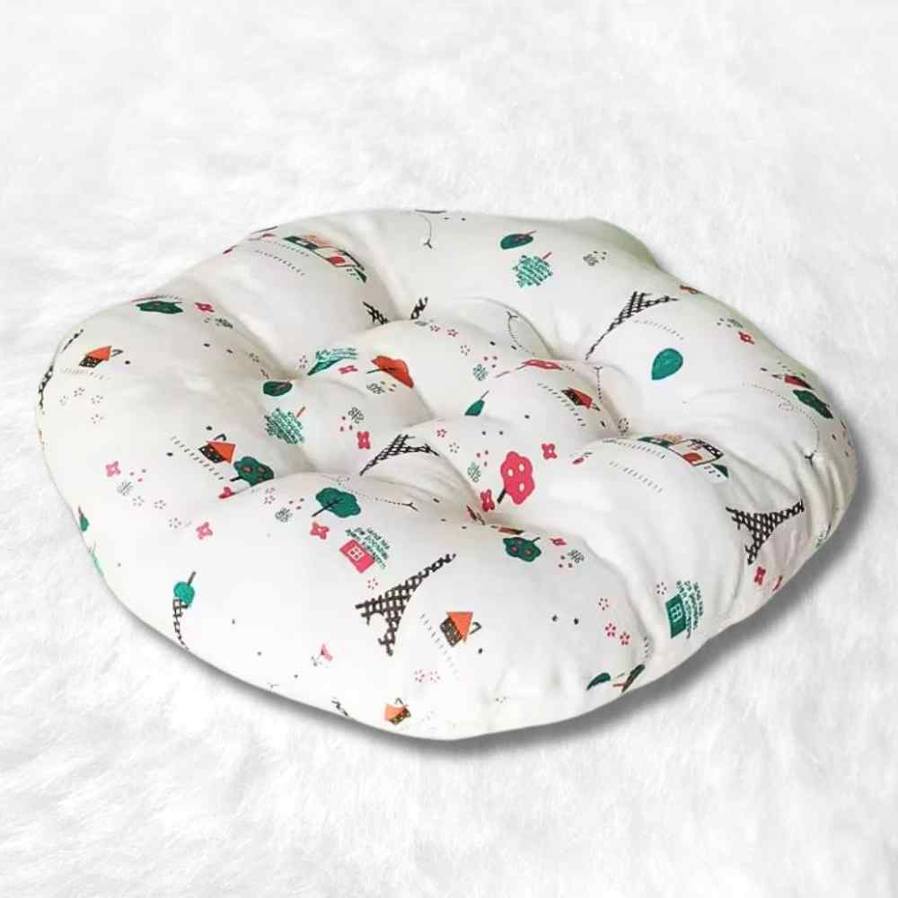 Coussin de Chaise Rond Paris blanc