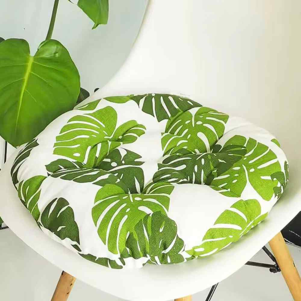 Coussin de Chaise Rond tropical dans une maison