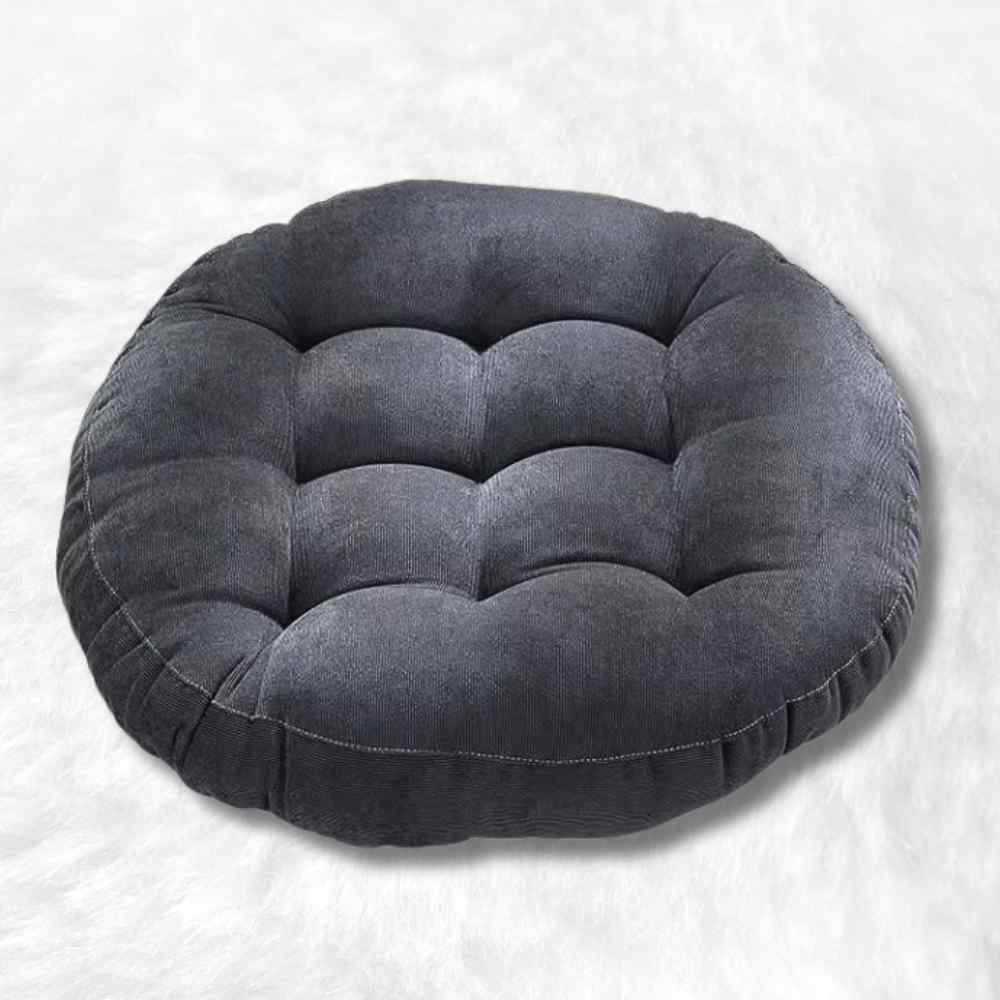 Coussin de Sol Rond noir