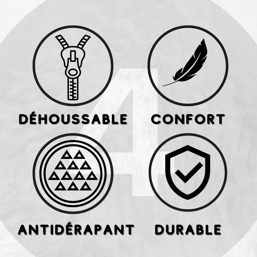 4 infos sur le Coussin Déhoussable pour Chien Anti-stress Noir