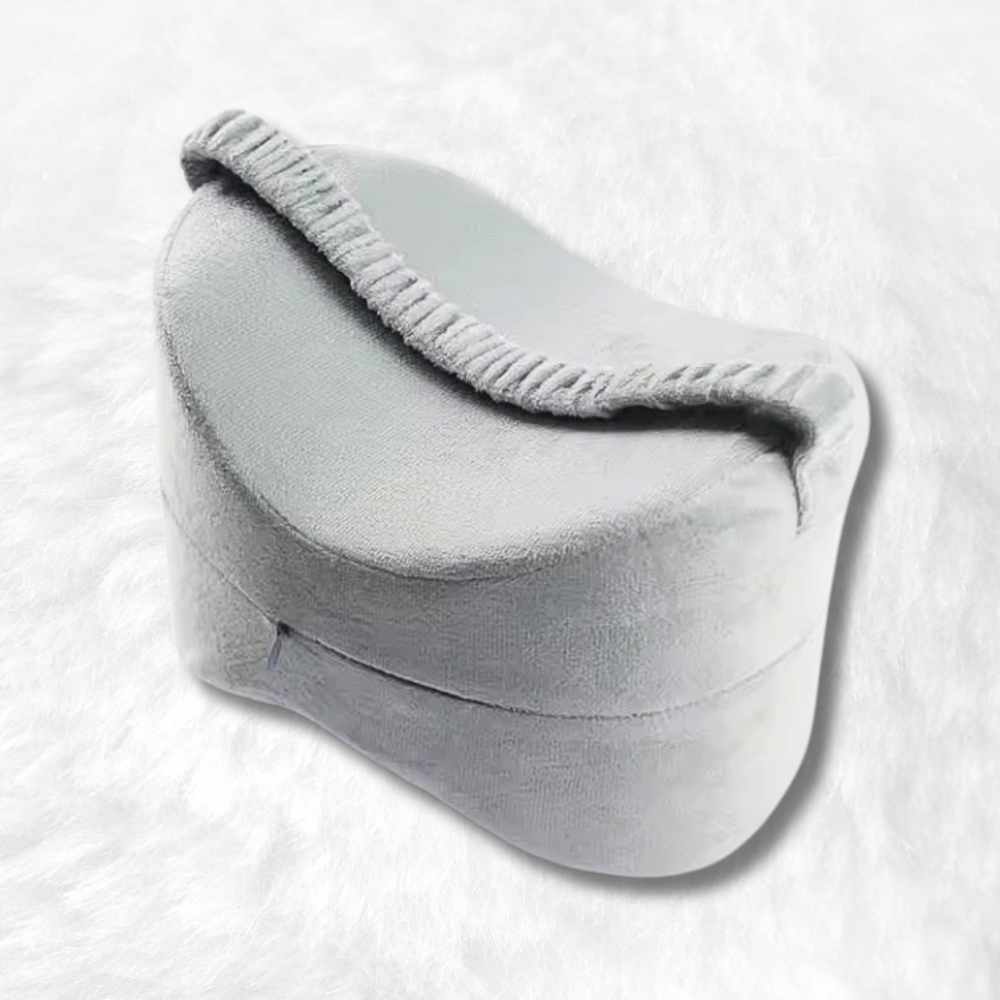 Coussin genoux à mémoire de forme gris