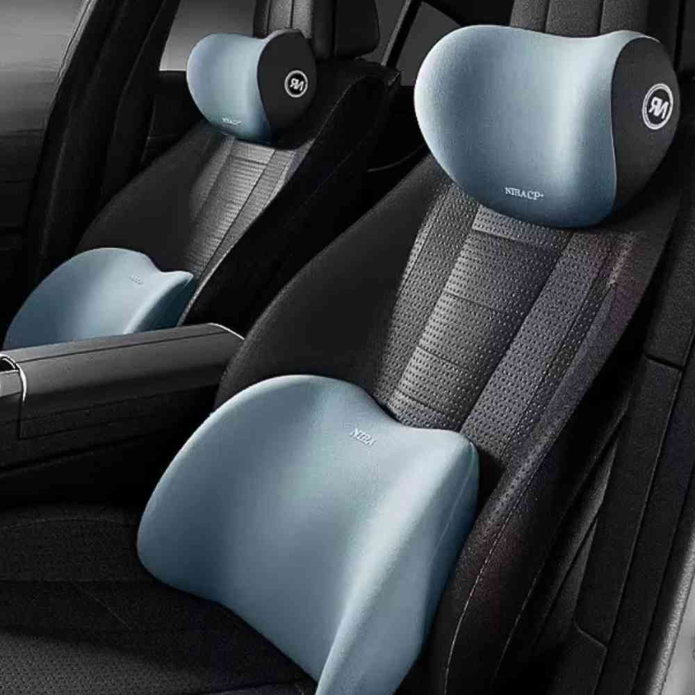 Les sièges auto avec le Coussin Lombaire Voiture Ergonomique bleu