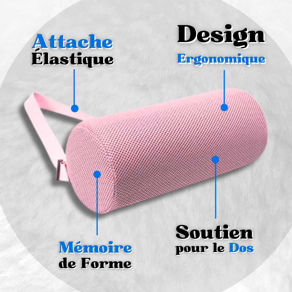 Coussin Lombaire Siège de bureau Rose en détails