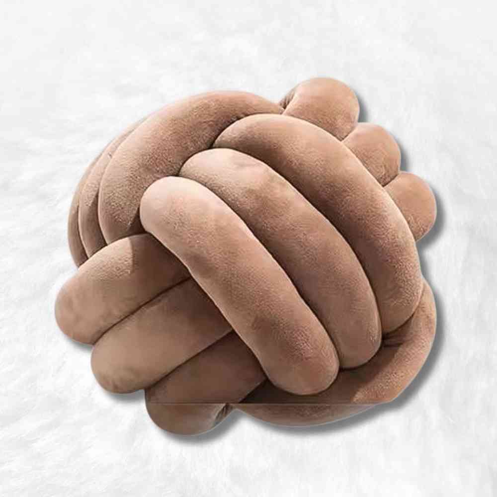 Coussin Noeud Marron
