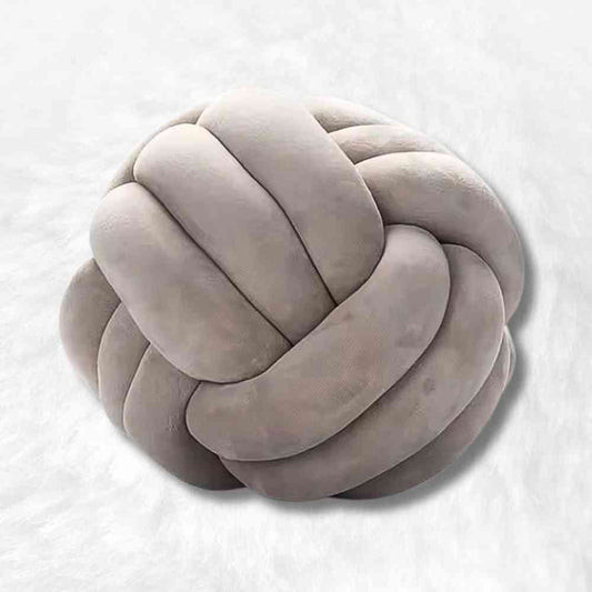 Coussin Noeud Taupe