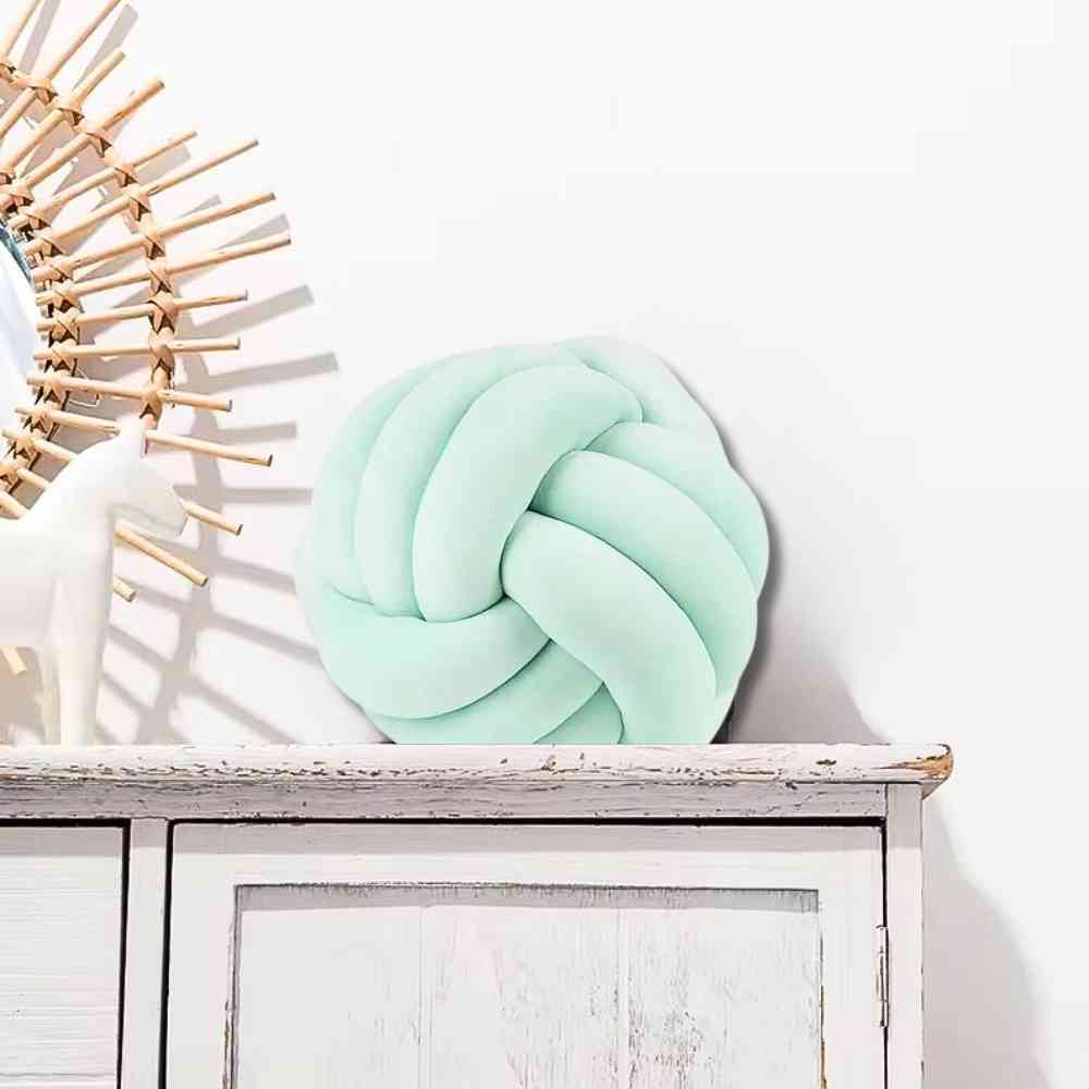 Décoration du Coussin Noeud Vert pastel