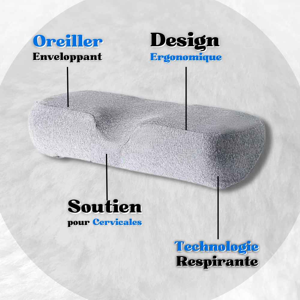 Informations sur le Coussin Orthopédique Cervical gris clair