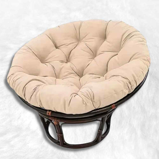 Coussin pour Fauteuil en Rotin rond beige