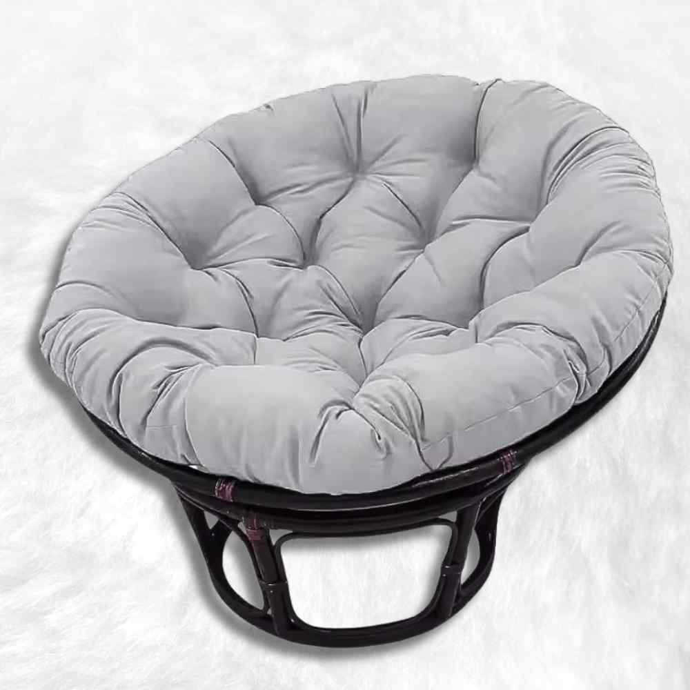 Coussin pour Fauteuil en Rotin rond gris clair