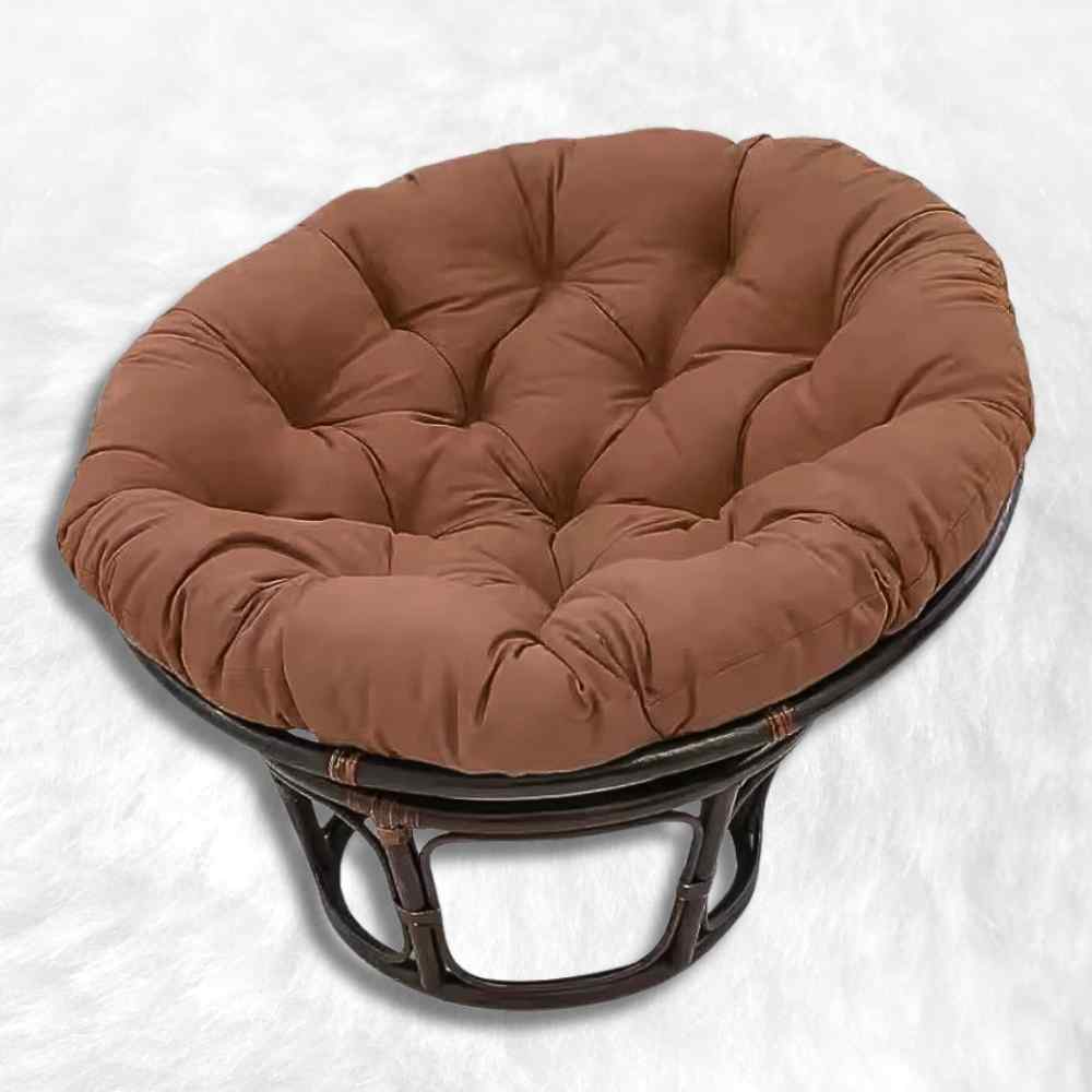 Coussin pour Fauteuil en Rotin rond marron