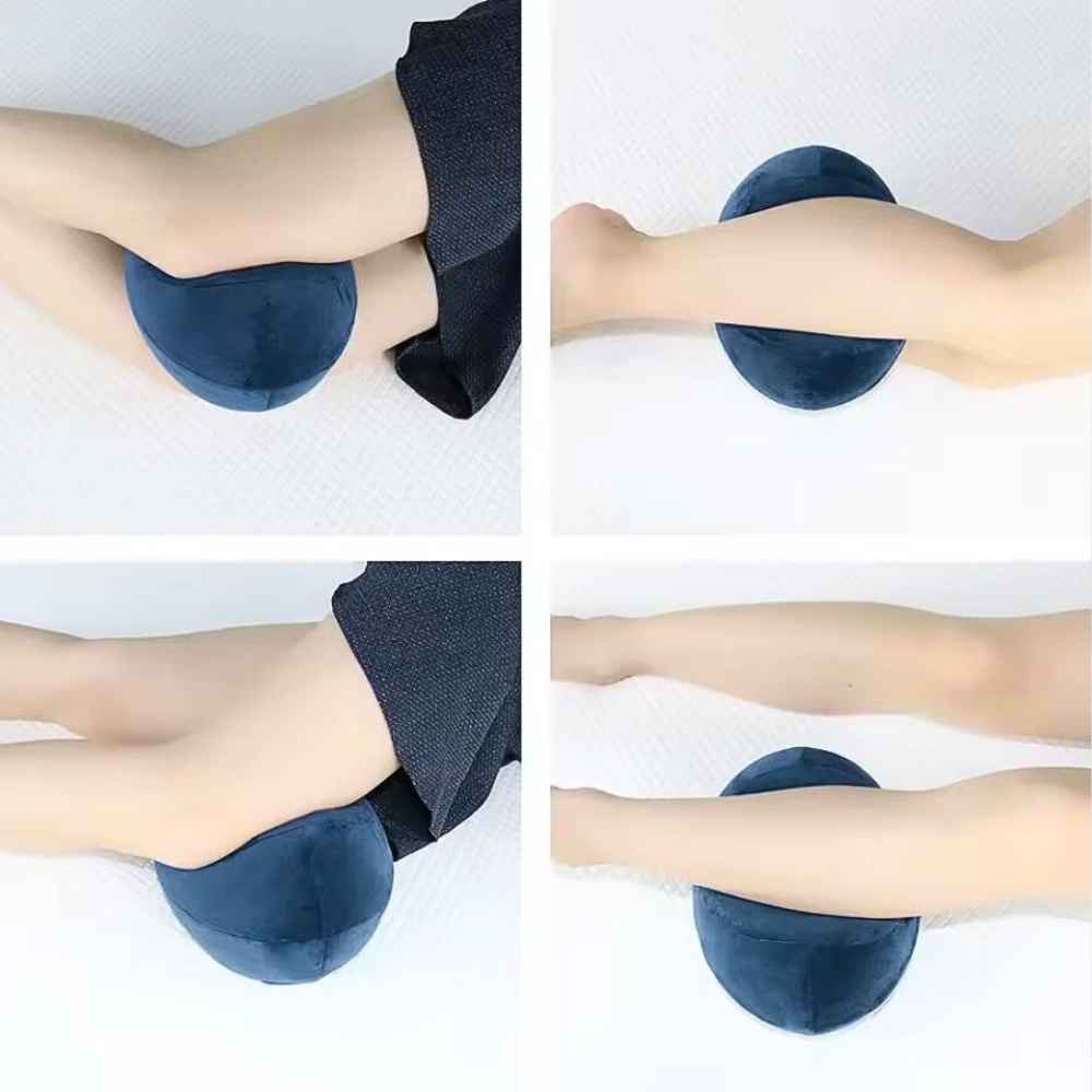 Les positions avec le Coussin pour les Genoux bleu
