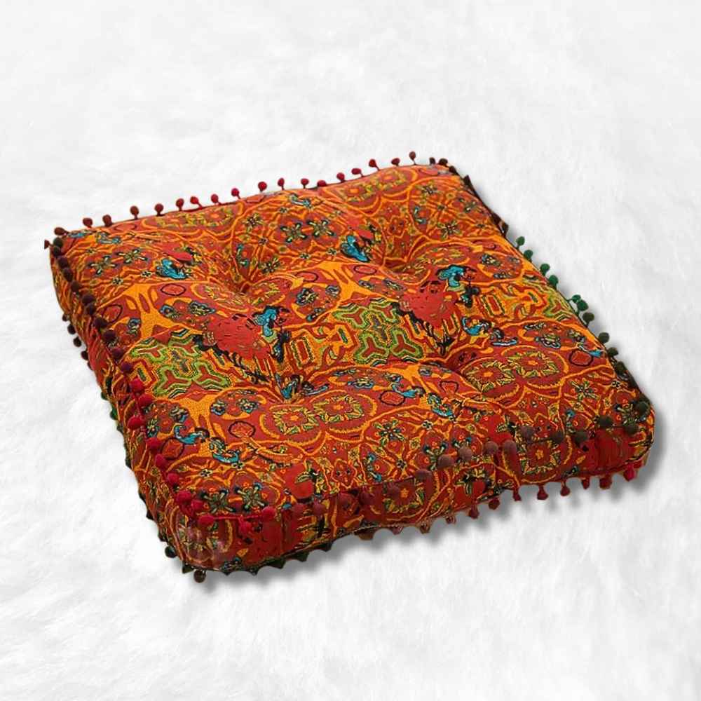 Coussin Yoga Carré Orange