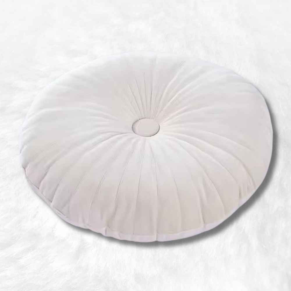 Coussin Yoga Rond Blanc