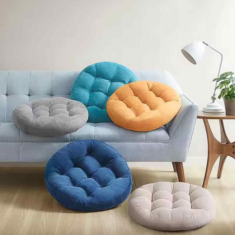 Coussin de Sol Rond dans une maison