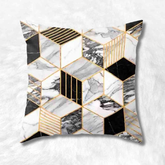 Housse Coussin Carré Marbre Design
