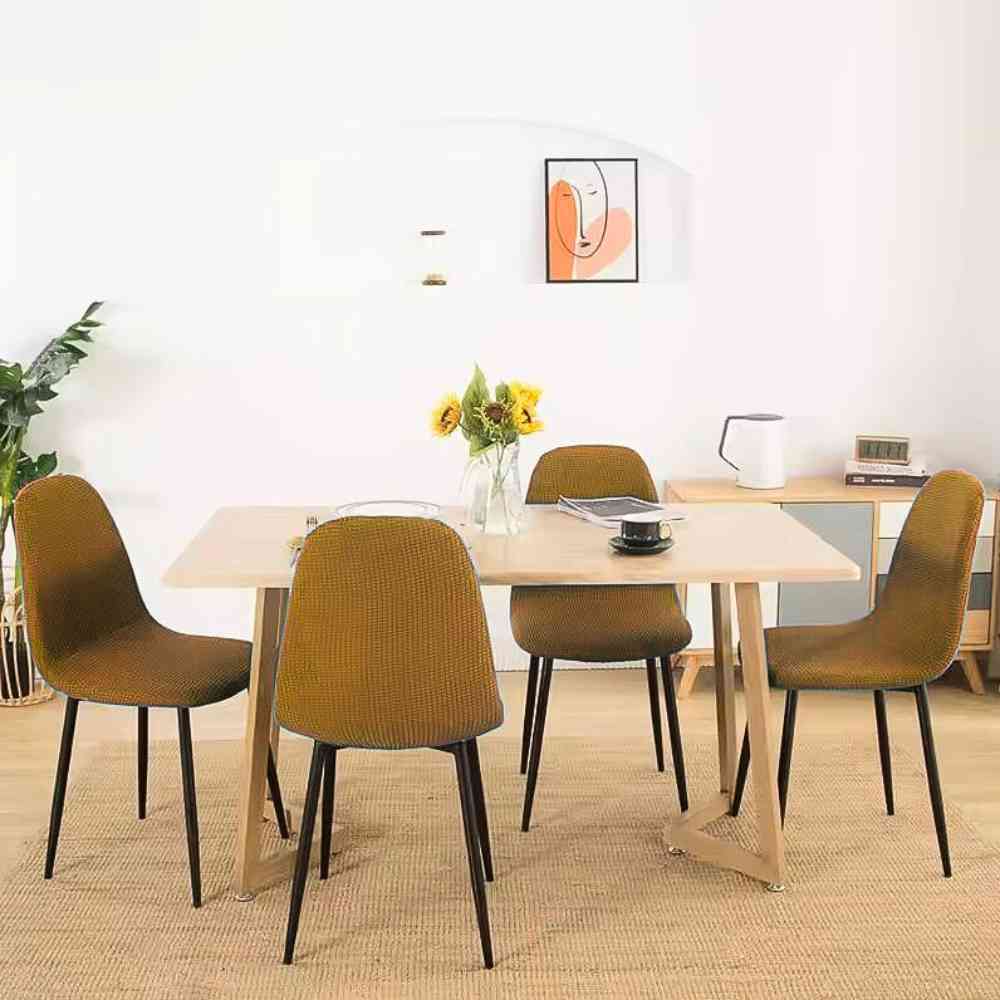 Housse de Chaise de Salle à Manger camel pour une table à manger