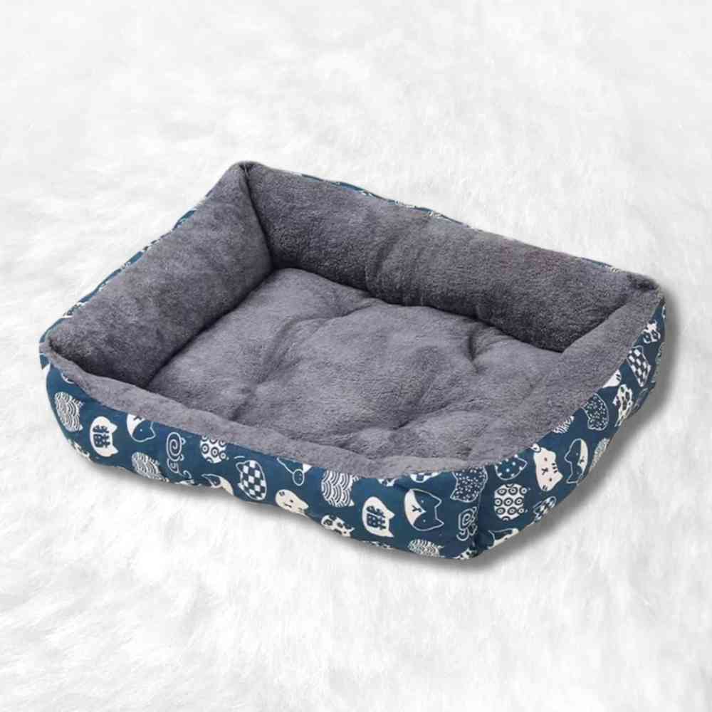 Panier Confortable pour Chien bleu