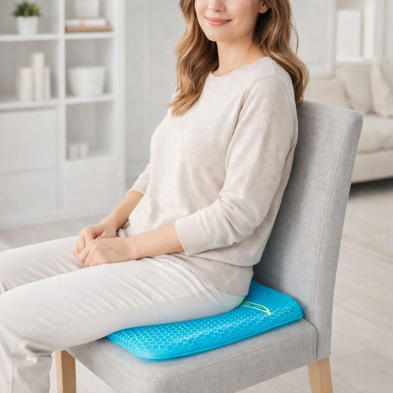   ne femme utilise le Coussin Anti-Escarre gel