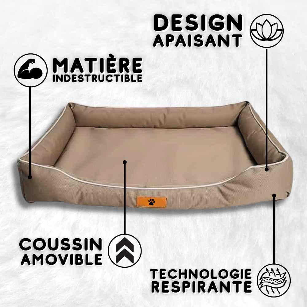 Coussin Indestructible pour Chien marron