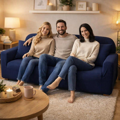 Famille Housse Canapé 3 Places marine
