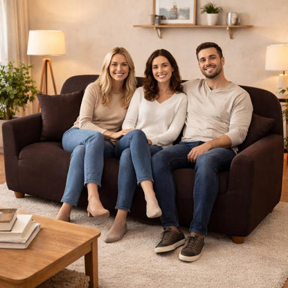 Famille Housse Canapé 3 Places marron