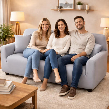 Famille Housse Canapé 3 Places minérale