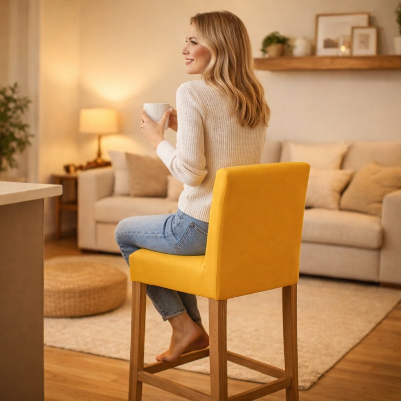 Femme Housse Chaise Haute jaune