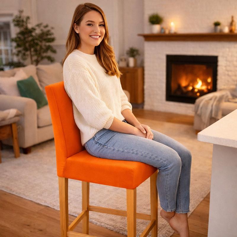 Femme Housse Chaise Haute orange