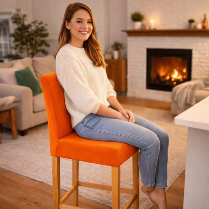 Femme Housse Chaise Haute orange