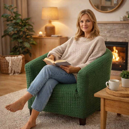 Femme Housse Fauteuil Cabriolet Velours​ Côtelé verte