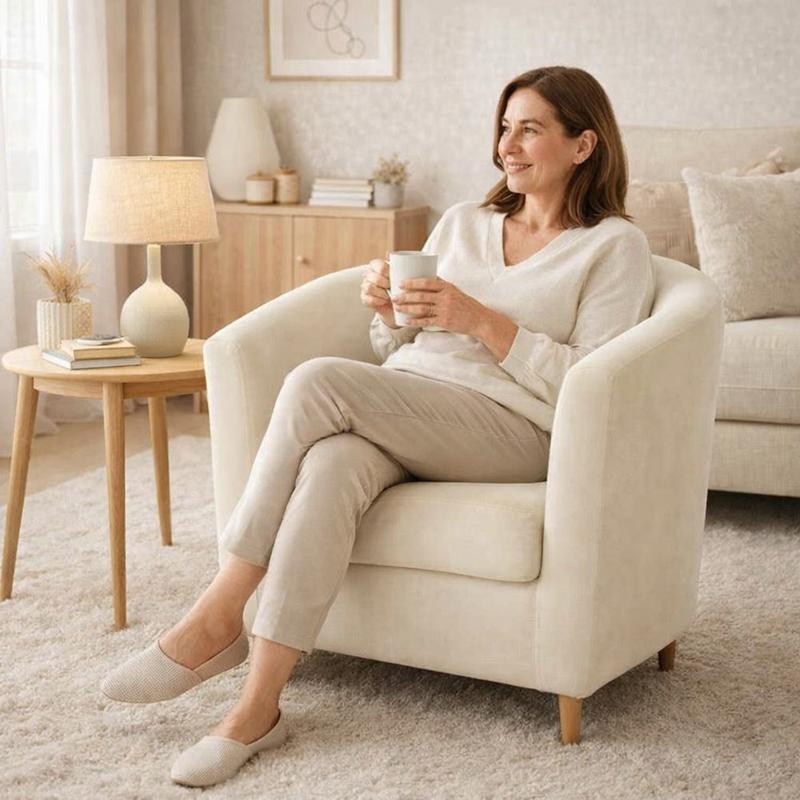 Femme Housse Fauteuil Cabriolet Velours​ crème