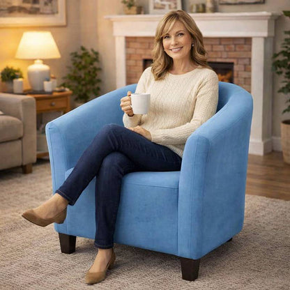 Femme Housse Fauteuil Cabriolet bleue