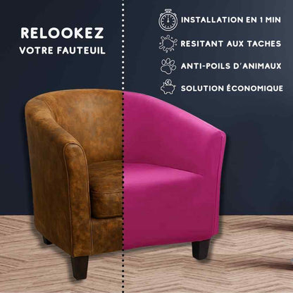 Installation de cette Housse Fauteuil Cabriolet fuchsia