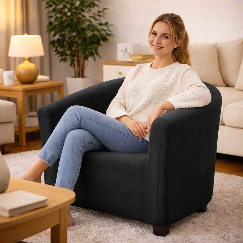 Femme Housse Fauteuil Cabriolet gris foncé