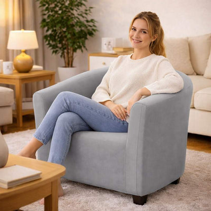 Femme Housse Fauteuil Cabriolet grise