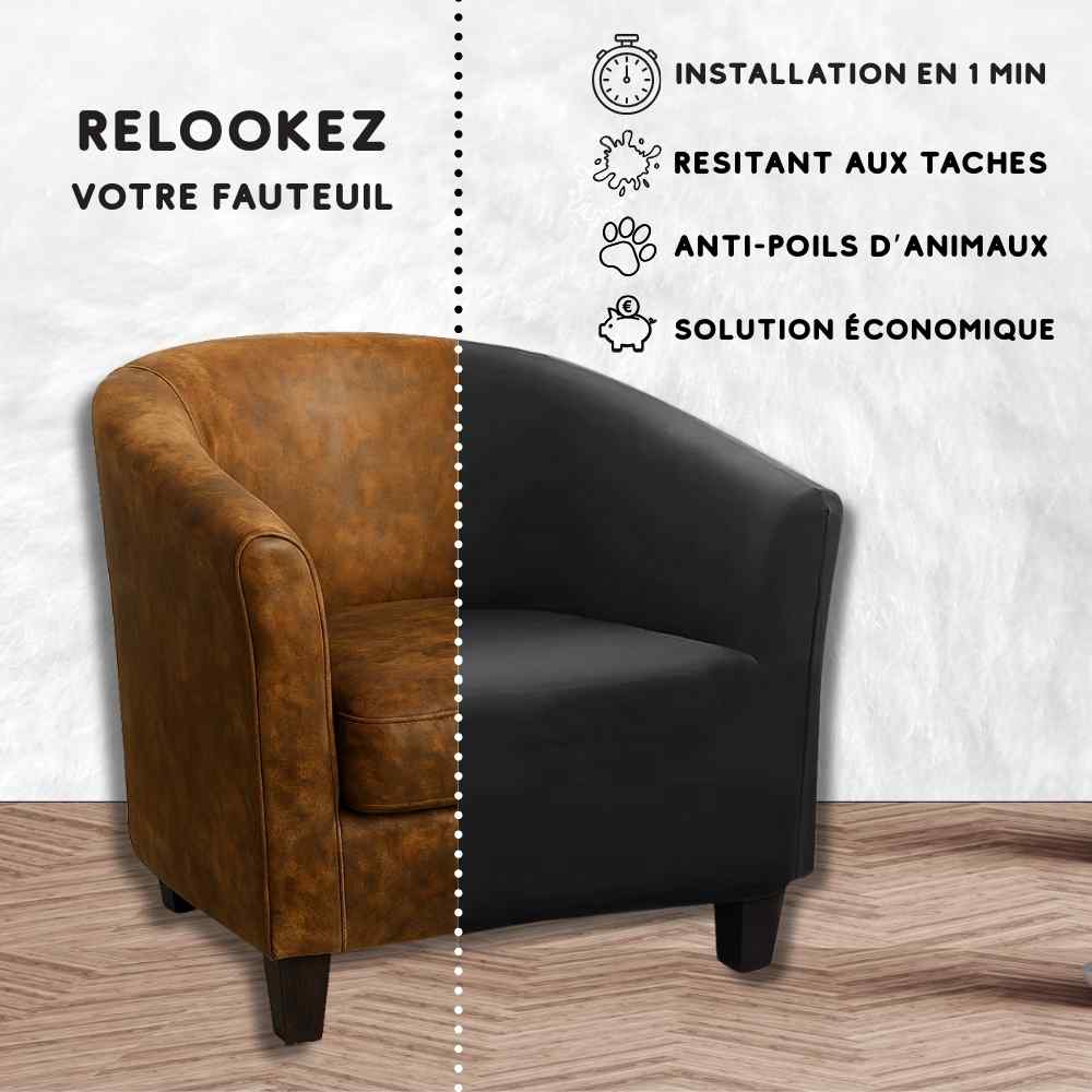 Installation de la Housse pour Fauteuil Cabriolet grise foncé