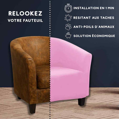Installation de la Housse pour Fauteuil Cabriolet rose