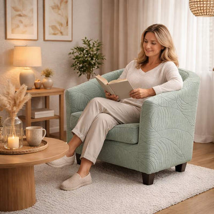 Femme Housse Fauteuil Crapaud Extensible vert