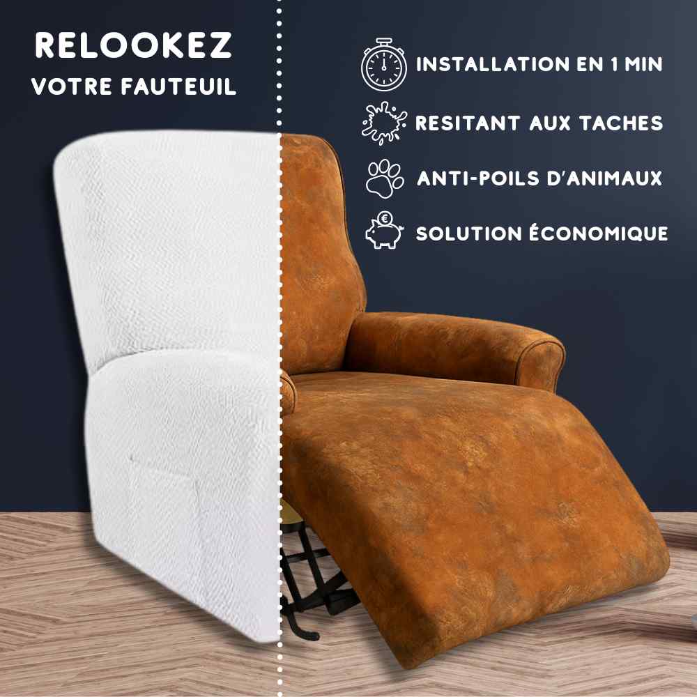 Installation de la Housse Fauteuil Relax beige