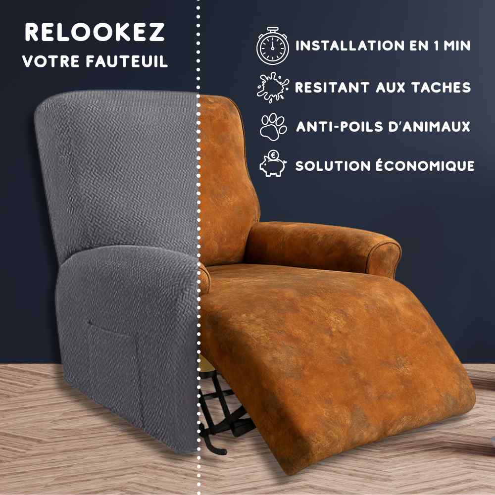 Installation de la Housse Fauteuil Relax grise